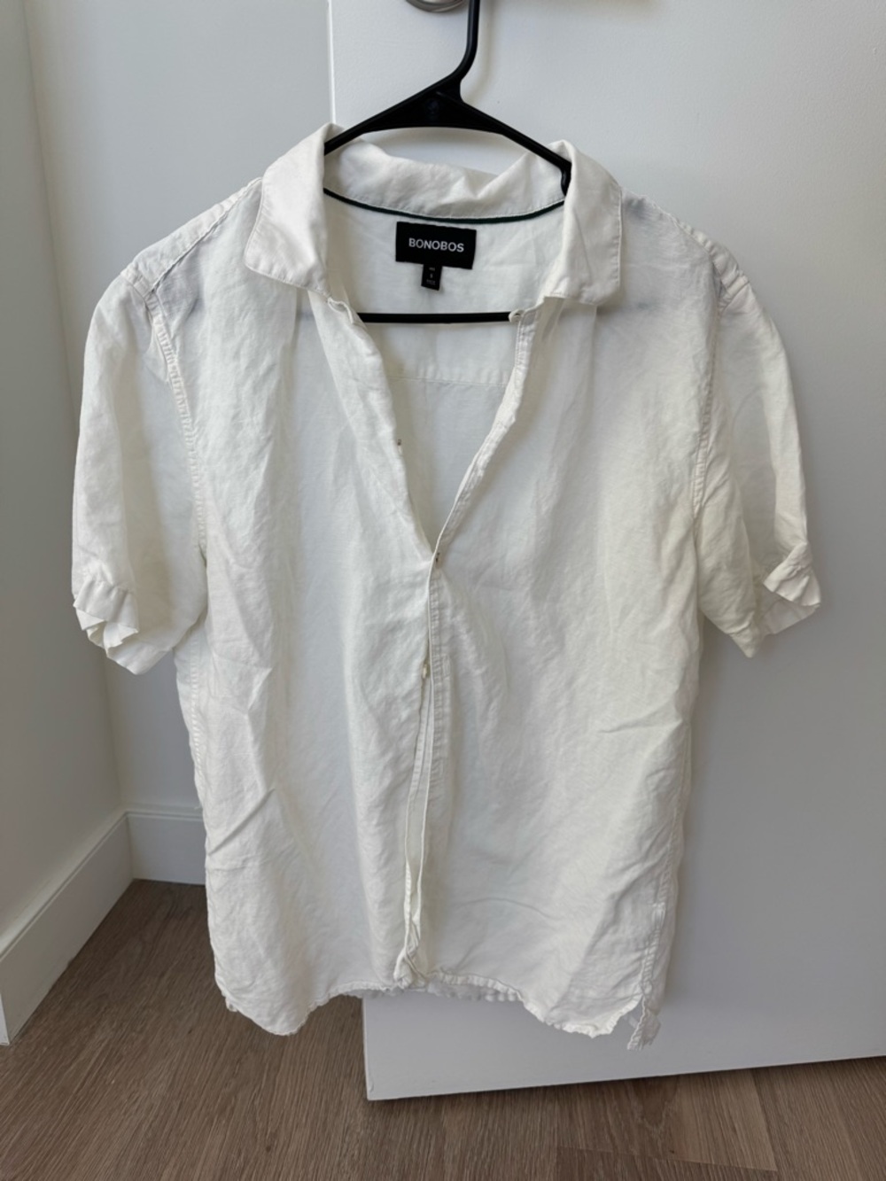 Bonobos Off-White Short Sleeve Button-Up Shirt